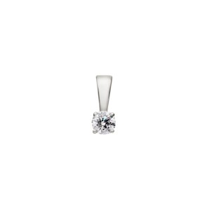 Anhänger Solitär 750/18 K Weissgold mit Diamant 0.10ct. H/si