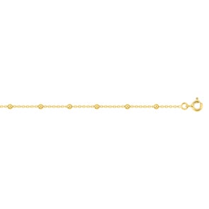 Ankerarmband 375/9 K Gelbgold mit Kugeln 2.0mm