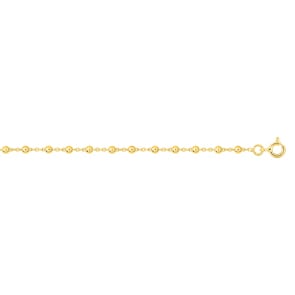 Ankerarmband 375/9 K Gelbgold mit Kugeln 2.5mm