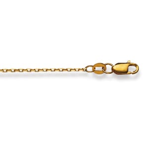 Collier forçat limée or jaune 750/18 ct 1.3mm
