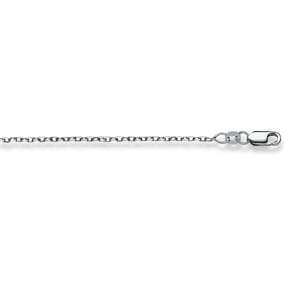 Collier forçat limée or gris 750/18 ct 1.7mm