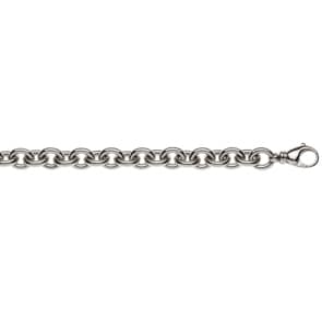 Collier forçat ovale 3/4-massif or gris 750/18 ct 11.0mm