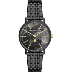 Armani Exchange Lola Moonphase Schwarz