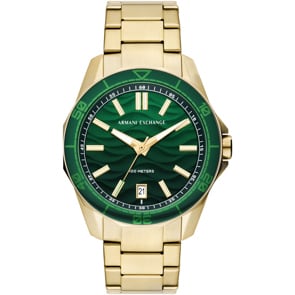Armani Exchange Spencer Goldig / Grün 44mm
