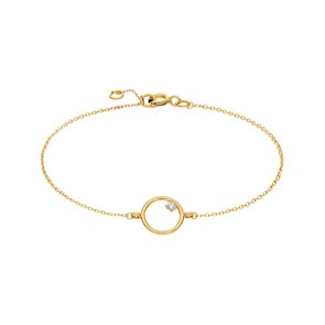 Armband 375/9 K Gelbgold Kreis mit Zirkonia