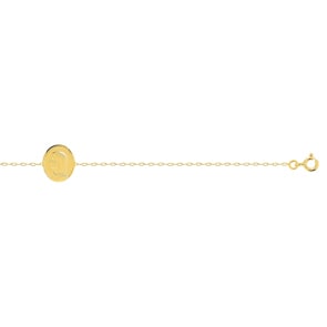 Armband 375/9 K Gelbgold mit Anhänger der Jungfrau Maria