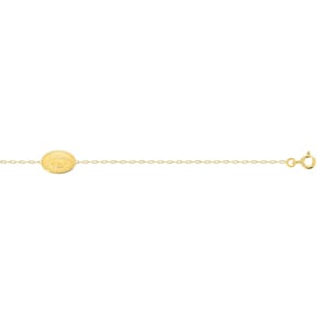 Armband 375/9 K Gelbgold mit Anhänger der Jungfrau Maria