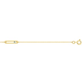 Armband 375/9 K Gelbgold mit Blautopas