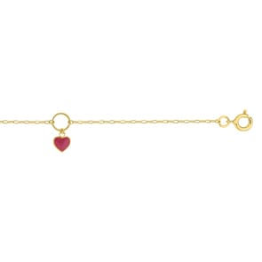 Armband 375/9 K Gelbgold mit Herz Charm