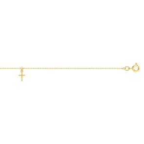 Armband 375/9 K Gelbgold mit Kreuz Charm