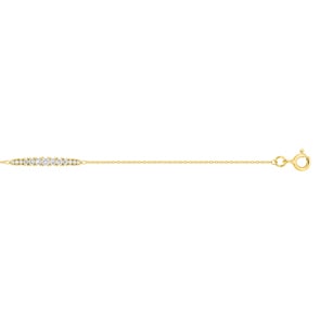 Armband 375/9 K Gelbgold mit Lab Grown Diamanten 0.33 ct