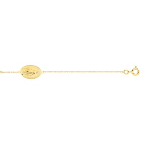 Armband 375/9 K Gelbgold mit Medaille der Wundertätigen