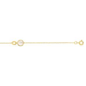 Armband 375/9 K Gelbgold mit Perlmutt