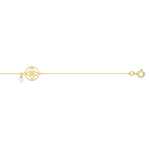 Armband 375/9 K Gelbgold mit Süsswasserzuchtperle 4.0mm