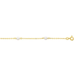 Armband 375/9 K Gelbgold mit Süsswasserzuchtperlen 4.5mm