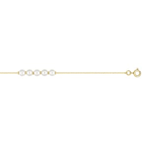 Armband 375/9 K Gelbgold mit Süsswasserzuchtperlen 5.0mm