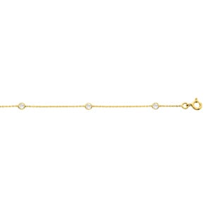 Armband 375/9 K Gelbgold mit Zirkonia