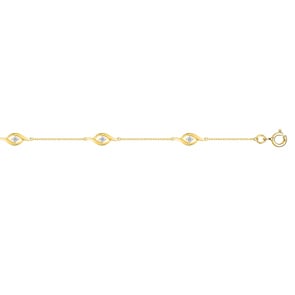 Armband 375/9 K Gelbgold mit Zirkonia