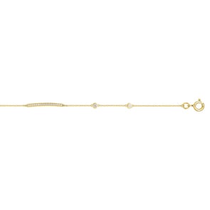 Armband 375/9 K Gelbgold mit Zirkonia