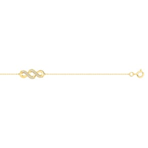 Armband 375/9 K Gelbgold mit Zirkonia