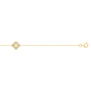 Armband 375/9 K Gelbgold mit Zirkonia