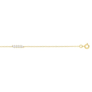 Armband 375/9 K Gelbgold mit Zirkonia Marquise