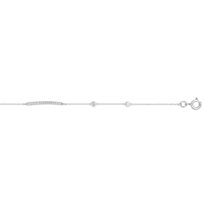 Armband 375/9 K Weissgold mit Zirkonia