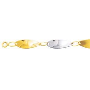 Bracelet or bicolore 750/18 ct 18cm