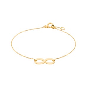 Bracelet or jaune 750/18 ct 18cm, Infinity