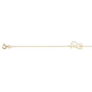Bracelet or jaune 750/18 ct 18cm, Chat