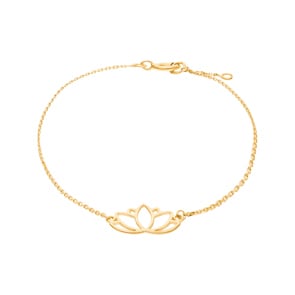 Armband 750/18 K Gelbgold 18cm, Lotusblüte