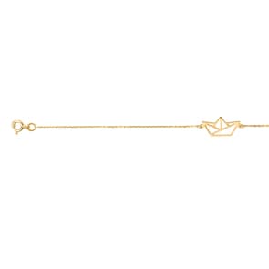 Armband 750/18 K Gelbgold 18cm, Origami Boot