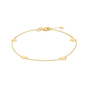 Armband 750/18 K Gelbgold 18cm, Sterne