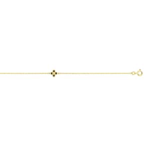 Armband 750/18 K Gelbgold Blume mit Saphiren & Diamant 0.01 ct
