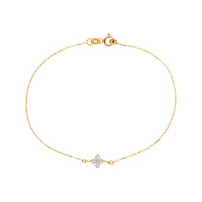 Armband 750/18 K Gelbgold mit Diamanten 0.18 ct H/si