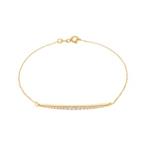 Armband 750/18 K Gelbgold mit Diamanten 0.41 ct H/si