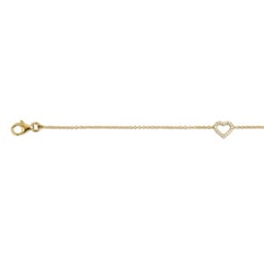 Armband 750/18 K Gelbgold mit Diamanten, Herz