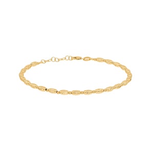Armband 750/18 K Gelbgold mit diamantierten Oliven
