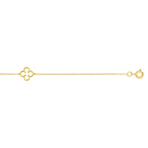 Armband 750/18 K Gelbgold mit Kleeblatt