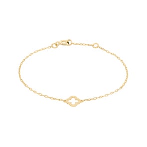 Armband 750/18 K Gelbgold mit Kleeblatt