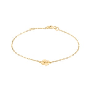 Armband 750/18 K Gelbgold mit Kleeblatt