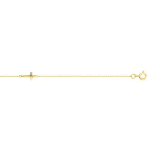 Armband 750/18 K Gelbgold mit Kreuz