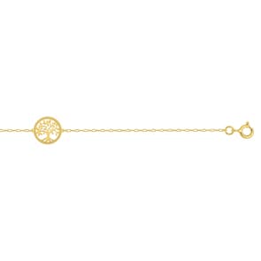 Armband 750/18 K Gelbgold mit Lebensbaum