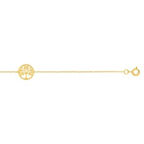Armband 750/18 K Gelbgold mit Lebensbaum