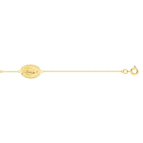 Armband 750/18 K Gelbgold mit Medaille der Wundertätigen