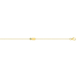 Armband 750/18 K Gelbgold mit Peridot rund