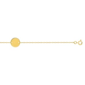 Armband 750/18 K Gelbgold mit Plakette