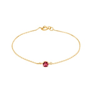 Armband 750/18 K Gelbgold mit Rubin 4-Griff