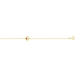 Armband 750/18 K Gelbgold mit Rubin