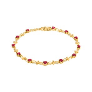 Ruby Bracelet 750/18 K Yellow Gold